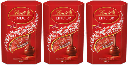 3 LINDT LINDOR Milk Chocolate Balls with Cream Filling Made in Swiss 200g 7.06oz