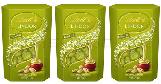3 LINDT LINDOR Chocolate Balls with Pistachio Cream Filling 200g 7.06oz