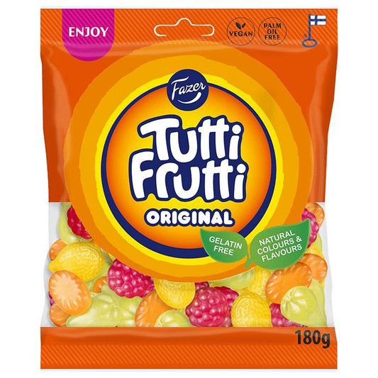 FAZER TUTTI FRUTTI Original Fruit Flavor Gummy Candy Party Sweets 180g 6.3oz