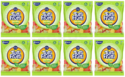 8 FAZER TUTTI FRUTTI Sour Fruit Flavor Gummy Candy Party Sweets 180g 6.3oz