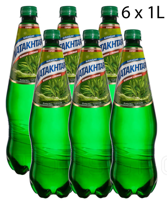 6 NATAKHTARI TARHUN Legendary Georgian Soft Drink Lemonade Tarragon Flavor 1L