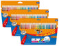 3 PACKS BIC Kids 24 Ultra Washable Vivid Colors Coloring Felt Pens Kid Couleur