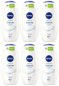 6 NIVEA CREME SOFT Care Shower Cream with Almond Oil & Mild Scent Bottles 250ml