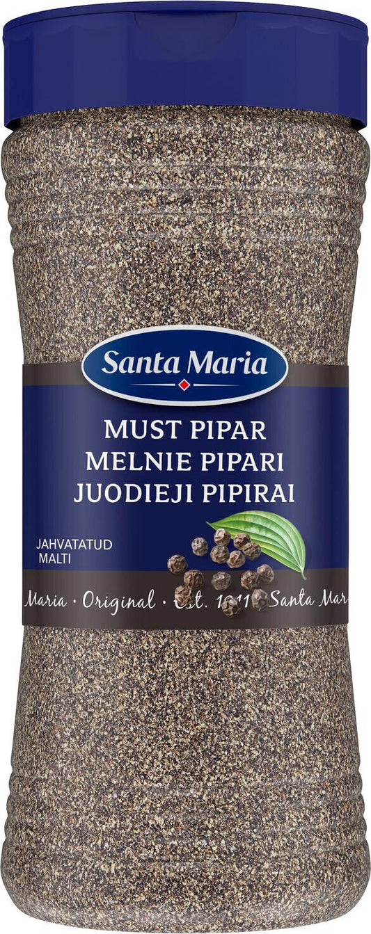 SANTA MARIA Ground Black Pepper Spices Seasoning Large Bottle 181g 6.3oz