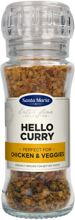 3 SANTA MARIA HELLO CURRY Spice Mix Grinder For Chicken and Vegetables 70g 2.4oz