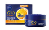 NIVEA Q10 ENERGY Recharging Night Care Cream For All Skin Types 50ml