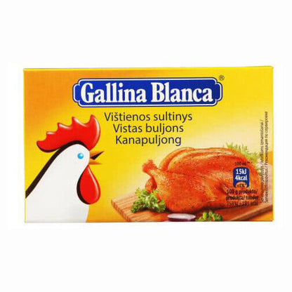 4 GALLINA BLANCA CHICKEN Soup Cubes Bouillon Broth Preparation Spices 80g 2.8oz