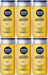 6 NIVEA MEN ACTIVE ENERGY Revitalizing Shower Gel with Caffeine 250ml