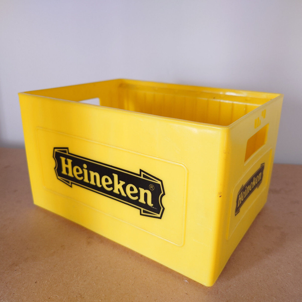 HEINEKEN Vintage Yellow Organizing CD Storage Case Box Beer Crate Shape