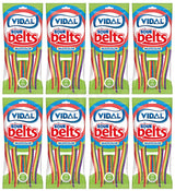 8 VIDAL Sour Sugar Coated Rainbow Belts Gummy Candy Sweets Bags 90g 3.2oz