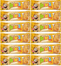 12 GOLDEN MINIS Biscuit Taste Breakfast Cereal Bars Snacks Sweets 25g 0.88oz