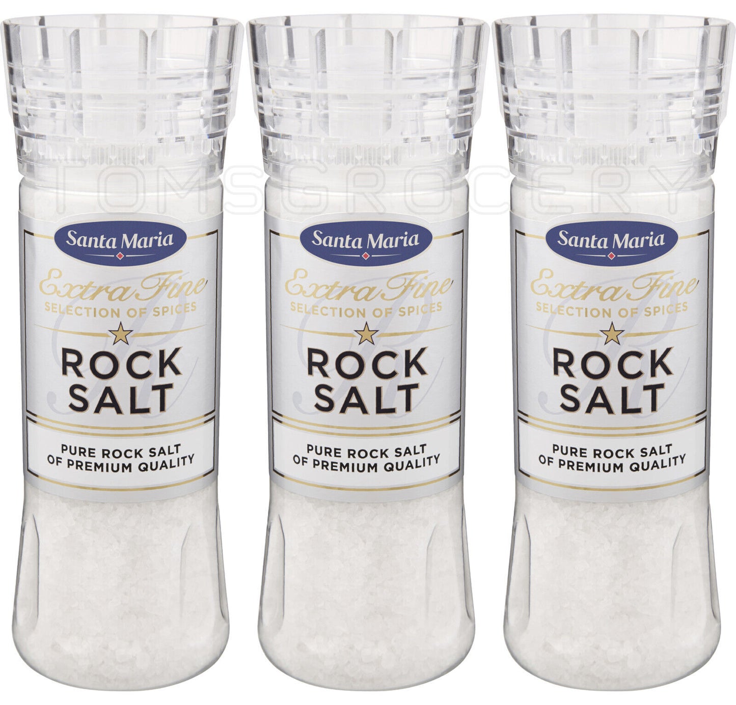 3 SANTA MARIA PURE ROCK SALT Premium Quality XXL Large Grinders 455g 16oz