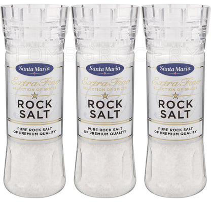 3 SANTA MARIA PURE ROCK SALT Premium Quality XXL Large Grinders 455g 16oz