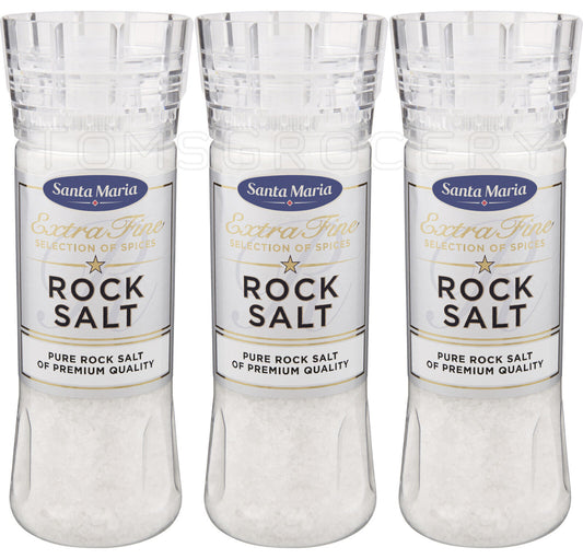 3 SANTA MARIA PURE ROCK SALT Premium Quality XXL Large Grinders 455g 16oz