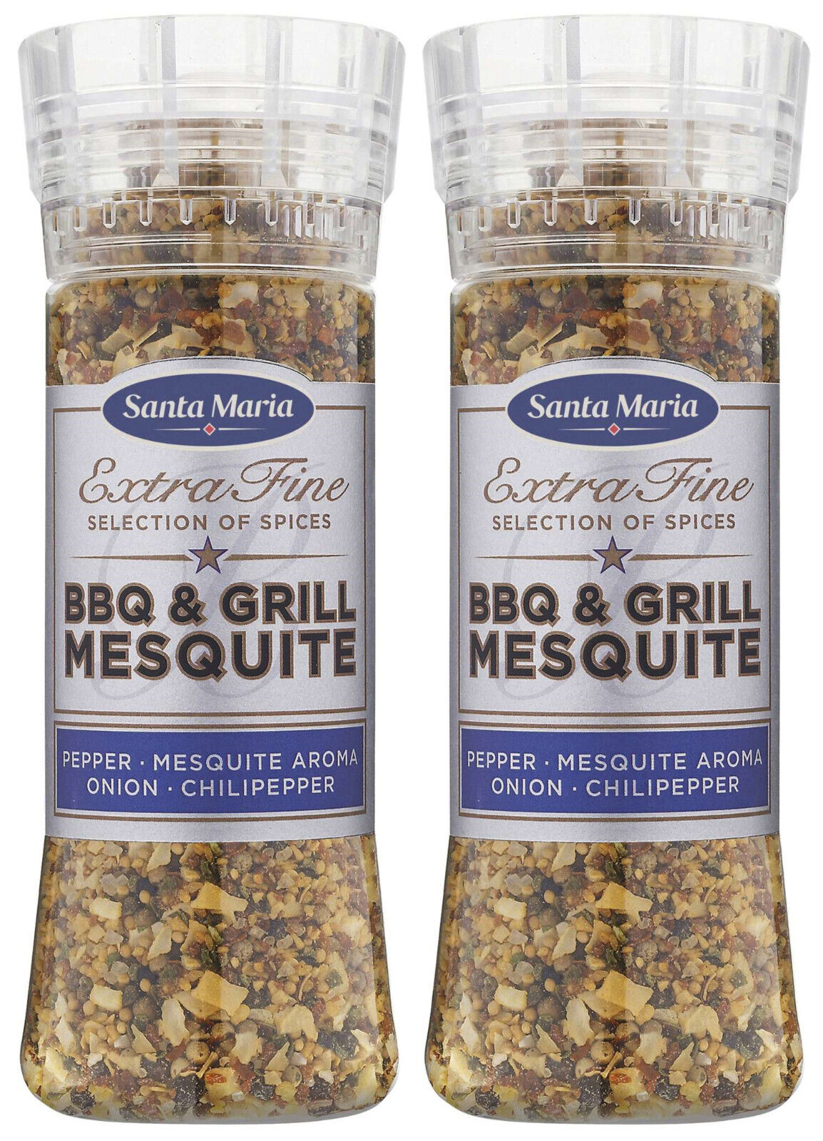 2 SANTA MARIA BBQ & GRILL MESQUITE Spice Grinders For Meat & Vegetables 285g