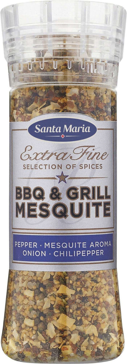 2 SANTA MARIA BBQ & GRILL MESQUITE Spice Grinders For Meat & Vegetables 285g