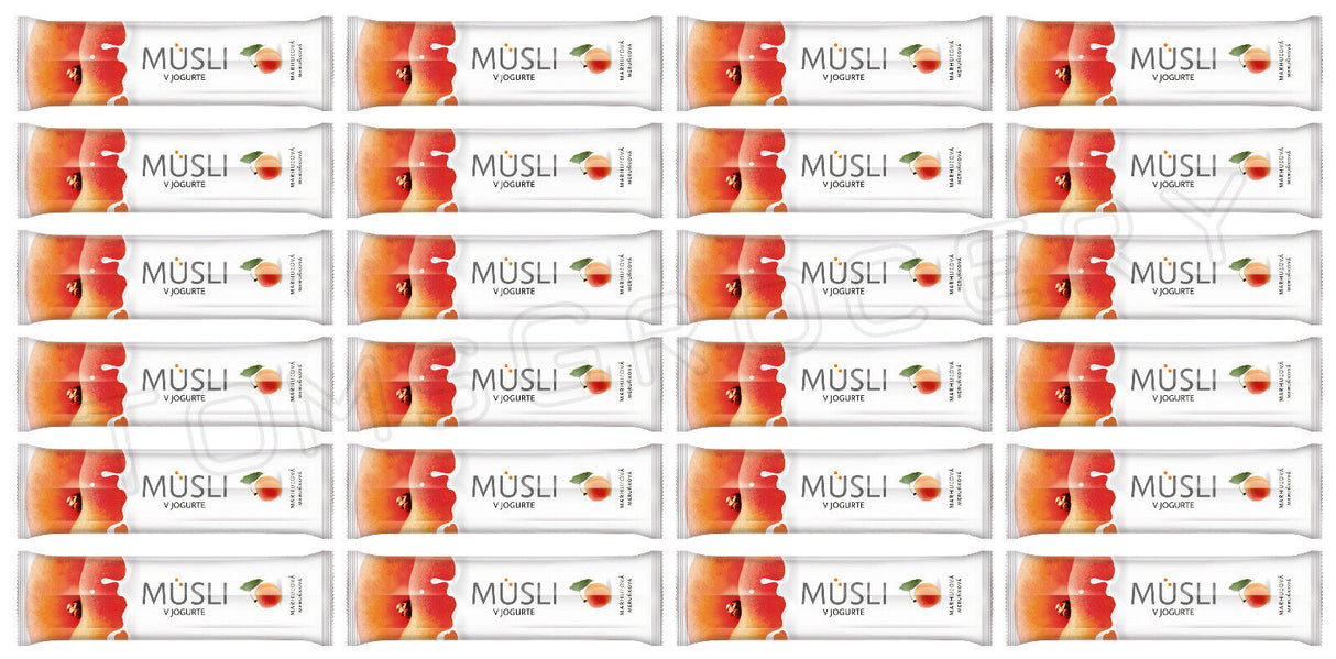 24 TEKMAR MUSLI Peach & Yogurt Breakfast Cereal Bars Snacks Treats 30g 1.05oz