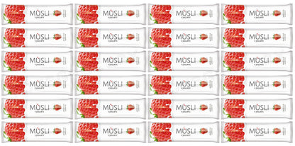 24 TEKMAR MUSLI Strawberry & Yogurt Breakfast Cereal Bars Snacks 30g 1.05oz