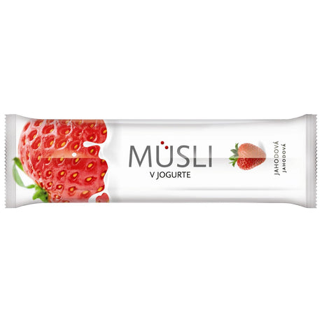 24 TEKMAR MUSLI Strawberry & Yogurt Breakfast Cereal Bars Snacks 30g 1.05oz