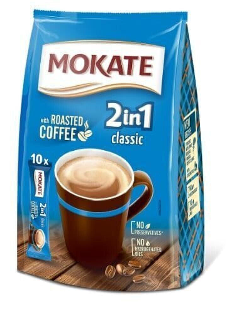 MOKATE CLASSIC 2in1 Instant Coffee 10 Sachets Bag with Roasted Coffee 140g 5oz