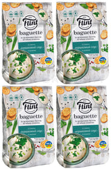 4 FLINT BAGUETTE SOUR CREAM & HERBS Flavor Baked Bread Crisps Snacks 90g 3.1oz