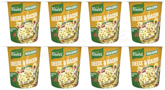 8 KNORR CHEESE & BACON Flavor Noodle Buckets Instant Quick Prep Meal 71g 2.5oz