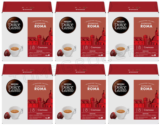 6 NESCAFE ESPRESSO ROMA Cremoso Dolce Gusto Coffee Capsules Pods Boxes New