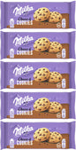 5 MILKA CHOCO COOKIES Crunchy Biscuits with Alpine Milk Chocolate Bits 135g