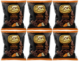 6 BON CHANCE TRIPLE CHEESE Flavor Baked Dark Bread Crisps Snacks 120g 4.2oz