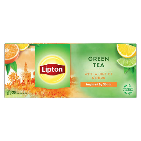 12 LIPTON CITRUS Flavored Green Tea Lemon, Lime & Orange Flavor 25 Teabags Boxes