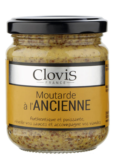 COLVIS French Wholegrain Mustard Spicy Taste Glass Jar Made in France 200g 7oz