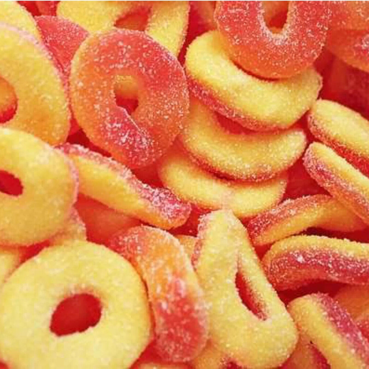 TROLLI Original Peach Rings Sugar Coated Gummy Candy Party Sweets 200g 7oz bag