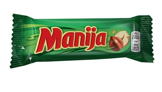 MANIJA Milk Chocolate Bar with Hazelnut & Rice Crisps Party Sweets 50g 1.8oz