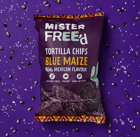 MISTER FREED BLUE MAIZE Tortilla Chips Real Mexican Flavor Snacks 135g 4.7oz