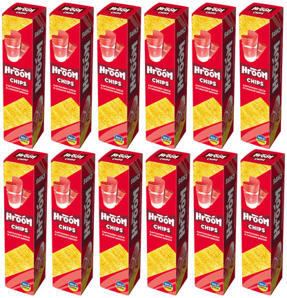 12 HROOM CHIPS Bacon Flavor Thin Strips Potato Chips Crisps Snacks 50g 1.7oz