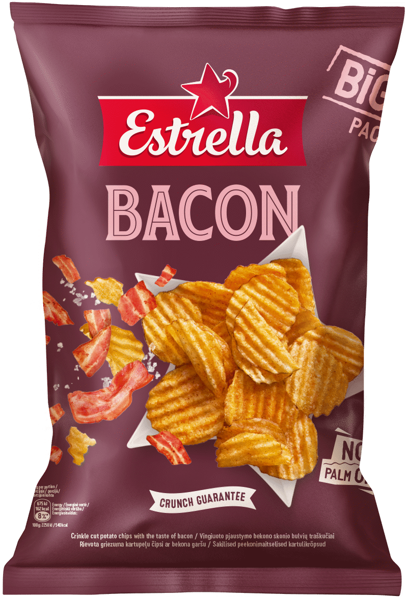 ESTRELLA BACON Flavor Potato Chips 180g