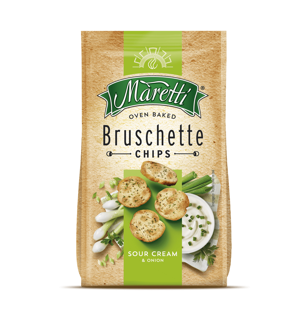 MARETTI Oven Baked Bruschette Chips Fine Sour Cream & Onion Flavor 70g 2.46oz