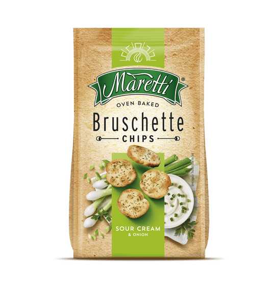 MARETTI Oven Baked Bruchette Chips Fine Sour Cream & Onion Flavor 70g 2.46oz