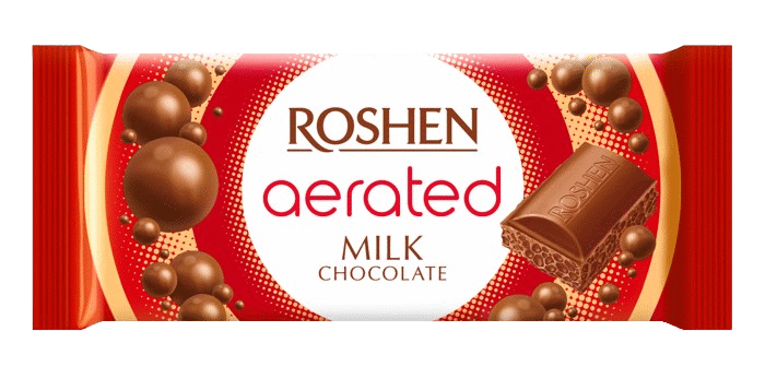 ROSHEN AERATED Milk Chocolate Bar 80g 2.8oz