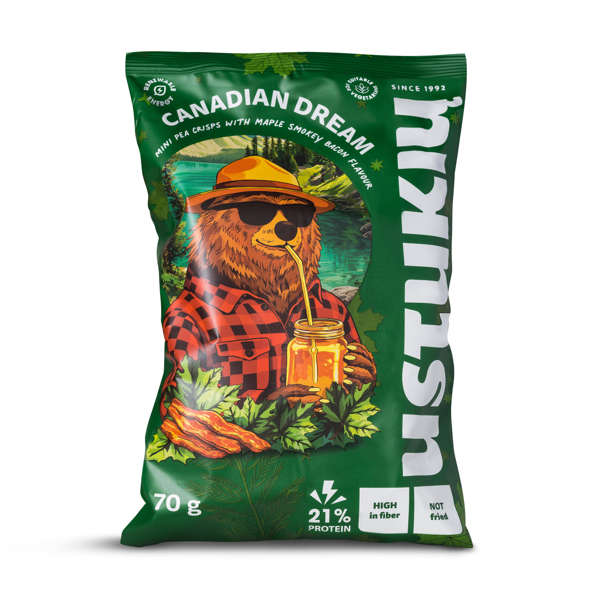 USTUKIU Mini Pea Crisps Chips Bundle 3 x 70g