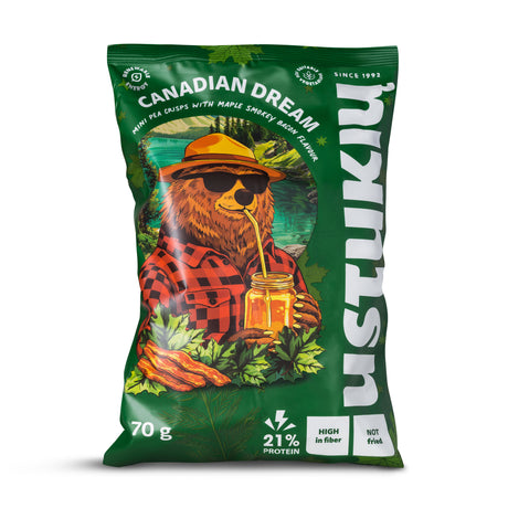USTUKIU Mini Pea Crisps Chips Bundle 3 x 70g