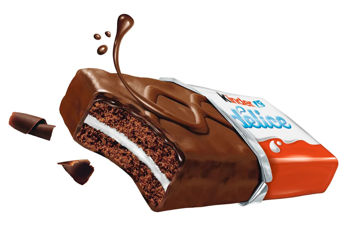 9 x KINDER DELICE Sponge Chocolate Bars Biscuits Snacks Sweets 39g 1.4oz