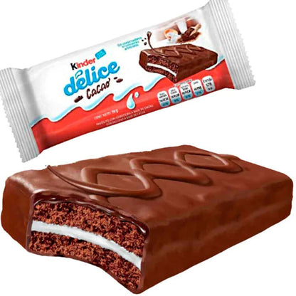 9 x KINDER DELICE Sponge Chocolate Bars Biscuits Snacks Sweets 39g 1.4oz