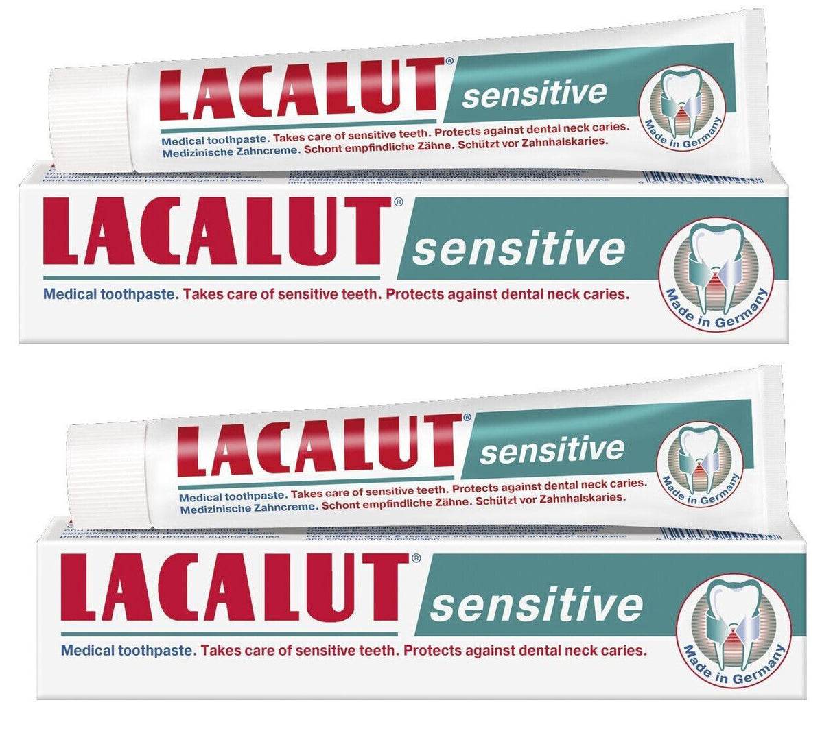 2 LACALUT SENSITIVE Daily Toothpaste Made in Germany 75ml
