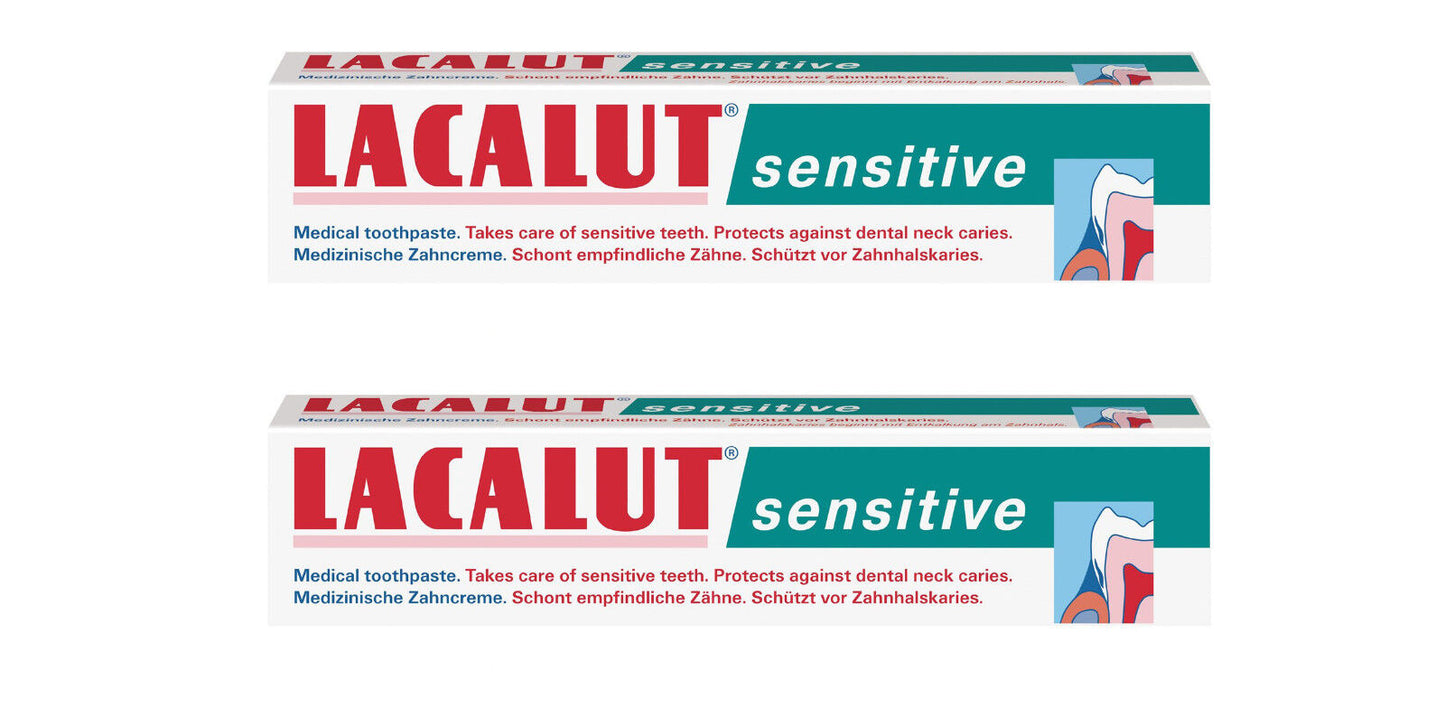 2 LACALUT SENSITIVE Daily Toothpaste Made in Germany 75ml