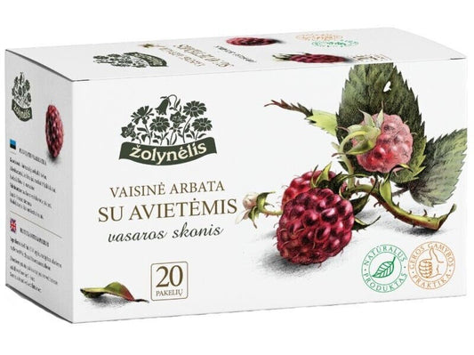 NATURAL ORGANIC RASPBERRY Flavor Herbal Infusion Tea Box Zolynelis