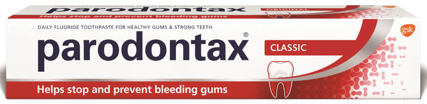2 PARODONTAX CLASSIC Daily Fluoride Toothpaste for Healthy Gums & Teeth 75ml