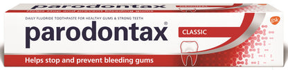 2 PARODONTAX CLASSIC Daily Fluoride Toothpaste for Healthy Gums & Teeth 75ml