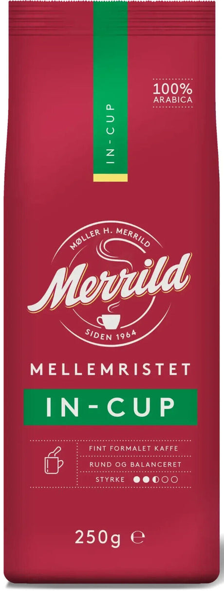 MERRILD IN-CUP Medium Roast Ground Coffee Pack 250g 8.8oz