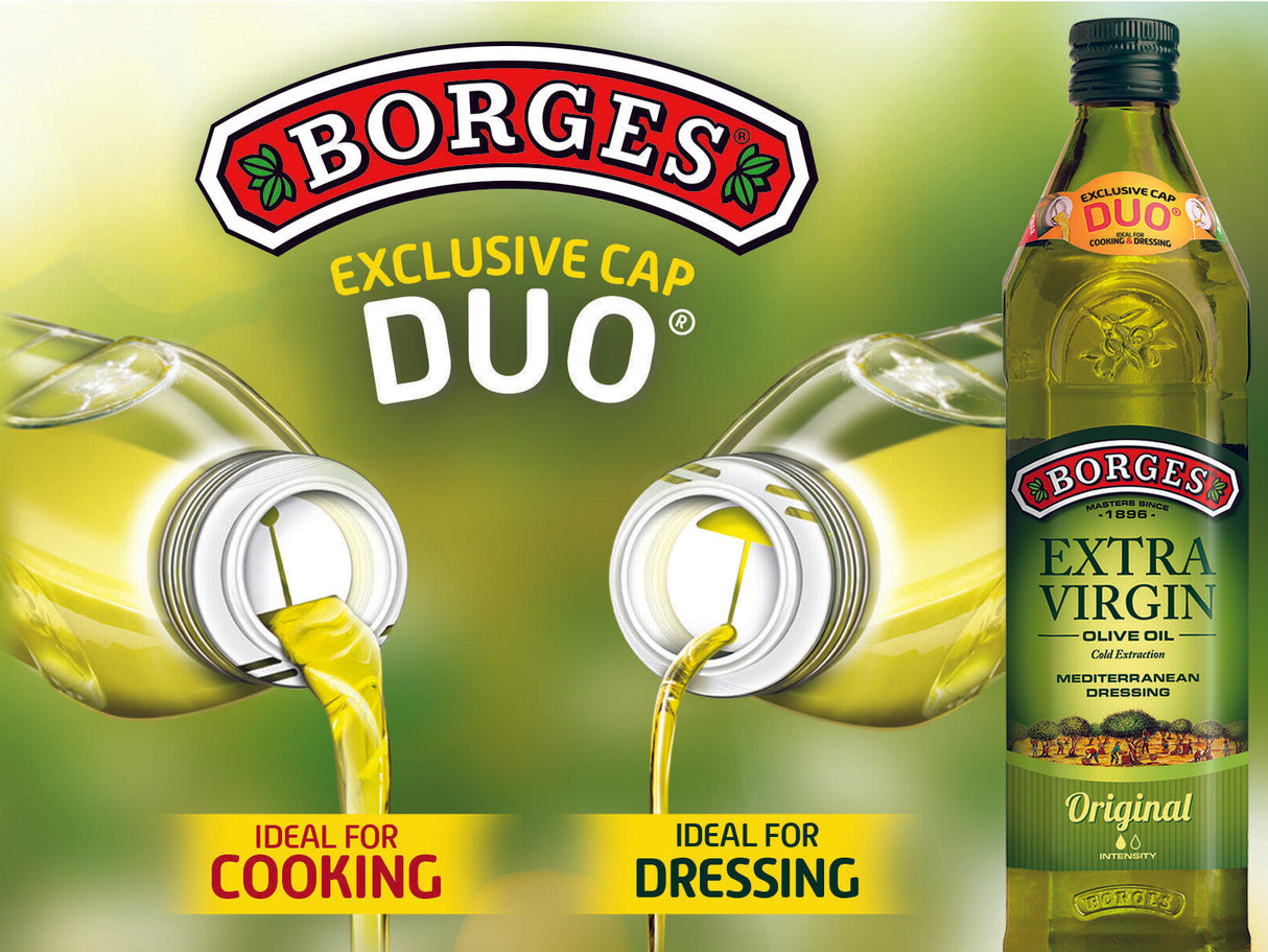 2 BORGES Extra Virgin Highest Quality Spanish Olive Oil Bottles 500ml 17.6 fl oz